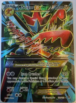 Pokemon M Scizor EX 120/122 Breakpoint Full Art Ultra Rare Holo Mega Card - Image 1
