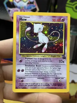 #3 Mew 9 Black Star Promo 2000 Holo Rare SWIRL WOTC Pokemon Card TCG - Image 3