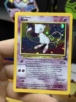 #3 Mew 9 Black Star Promo 2000 Holo Rare SWIRL WOTC Pokemon Card TCG - Image 4