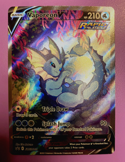 Vaporeon V SWSH181 (Near Mint) Black Star Promo Alternate Art Pokemon - Image 1