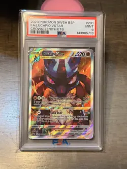 2023 Pokemon SWSH Crown Zenith ETB Promo Lucario VSTAR English #SWSH291 PSA 9 - Image 1