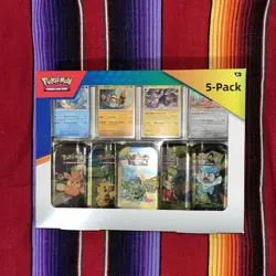 Pokemon TCG: 2023 Paldea Friends Mini Tin [Costco 5 Pack] [New/Factory Sealed] - Image 1