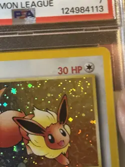 Pokemon Eevee holo Foil 2000 Black star Promo Pokemon league PROMO PSA 7 SWIRL - Image 3