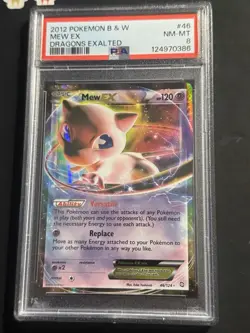 2012 POKEMON BLACK & WHITE DRAGONS EXALTED 46 MEW EX PSA 7 New Cert - Image 1