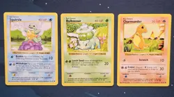 Pokemon TCG Base Set Shadowless - Chamander, Squirtle, Bulbasaur - NM - Image 1