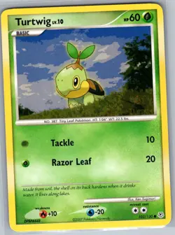 Turtwig 103/130 Non Holo Diamond and Pearl - Pokemon Card - NM - Image 1