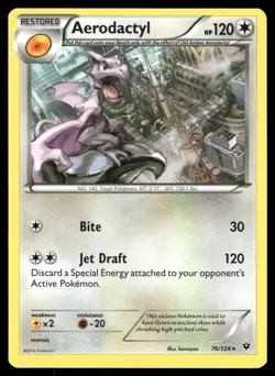 Aerodactyl 76/124 Rare Fates Collide Pokemon Near Mint - Image 1
