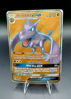 Pokemon Aerodactyl GX Full Art Ultra Rare Holo 224/236 Sm-Unified Minds 210HP - Image 1