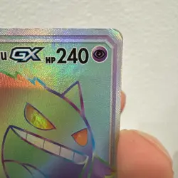 Pokemon Gengar & Mimikyu GX Secret Rare 186/181 Sm-Team Up Holo TAG TEAM Card - Image 2