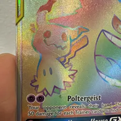 Pokemon Gengar & Mimikyu GX Secret Rare 186/181 Sm-Team Up Holo TAG TEAM Card - Image 4