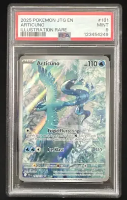 2025 POKEMON JTG EN-JOURNEY TOGETHER ILLUSTRATION RARE #161 ARTICUNO PSA 9 - Image 1