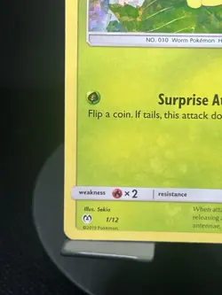 Pokemon TCG Caterpie 1/12 McDonald's Collection 2019 Promo LP - Image 5