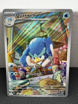 Quaxwell 207/193 ILLUSTRATION RARE HOLO Paldea Evolved Sv02 Pokemon English IR - Image 1