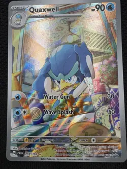 Quaxwell 207/193 ILLUSTRATION RARE HOLO Paldea Evolved Sv02 Pokemon English IR - Image 2