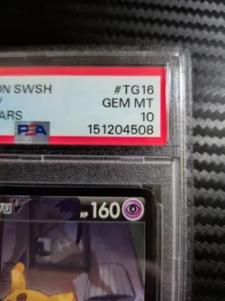 2022 Pokemon SWSH Brilliant Stars Mimikyu V Trainer Gallery #TG16/TG30 PSA 10 - Image 3