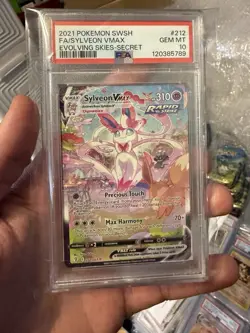 POKEMON 2021 SYLVEON VMAX SWORD & SHIELD EVOLVING SKIES #212 PSA 10 - Image 1