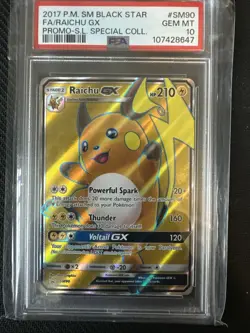 Pokemon Raichu GX SM90 Promo Full Art Holo PSA 10 - Image 1