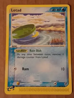 Pokemon Lotad 66/100 Ex Sandstorm NM See Picture - Image 1