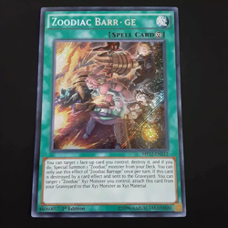 YuGiOh MISPRINT Zoodiac Barrage, Secret Rare, MP17-EN212, 1st Edition, NM! - Image 1