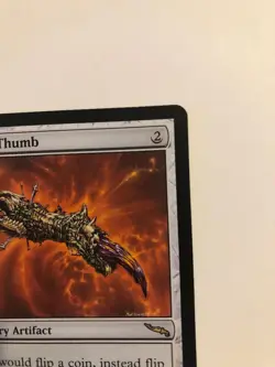 KRARK'S THUMB - Mirrodin #190, Rare Artifact, flip two coins and ignore one !! - Image 3