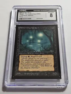 Will-O-The-Wisp CGC 8 NM/MINT Graded MTG Collectors Edition CE - Image 1
