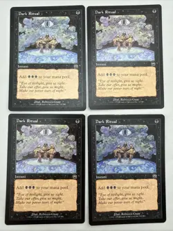 Dark Ritual x4 MTG Mercadian Masques 4x Magic Good Heavy Play - Image 1