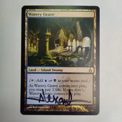 MTG Watery Grave Ravnica: City of Guilds - Signed by Artist Rob Alexander - Image 1