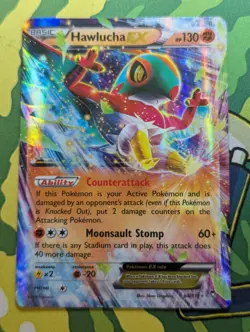 Hawlucha EX 64/111 Holo Ultra Rare Furious Fists - Pokemon Card - VLP - Image 1