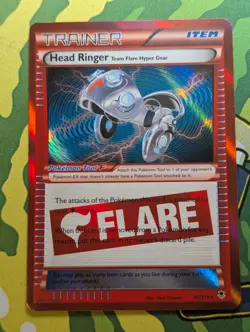 Pokemon Head Ringer Team Flare Hyper Gear 97/119 Phantom Forces Holo Rare NM - Image 1