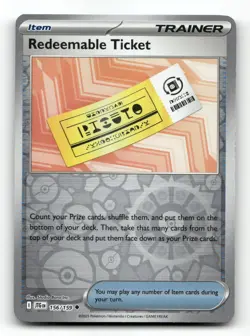 Redeemable Ticket 156/159 - Journey Together Reverse Holo - Pokemon Card NM/M - Image 1
