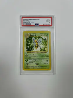 1999 Pokemon Game Shadowless Beedrill PSA 9 - Image 1