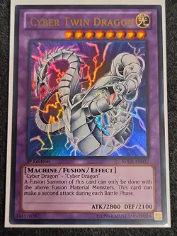 Yugioh Cyber Twin Dragon SDCR-EN037 Ultra Rare NM 1st Ed - Image 1