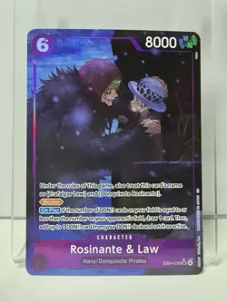 One Piece TCG Rosinante and Law The Azure Seas Seven EB04-038 Super Rare ALT ART - Image 1