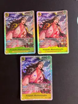 Kouzuki Momonosuke OP06-107 SR Super Rare Foil One Piece (x3) - Image 1