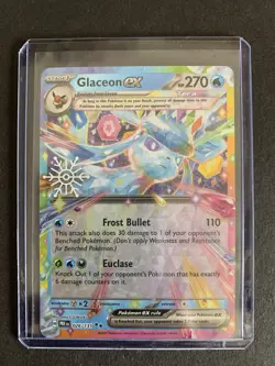 Glaceon ex 026/131 - Pokemon Holiday Calendar 2025 Festive Stamp Promo Card - Image 1