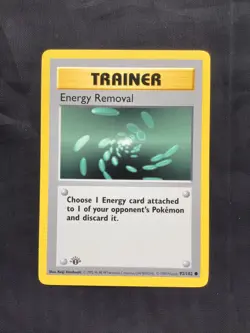 Pokemon Cards: Base Set 1st Edition Common: Energy Removal 92/102 - Image 1
