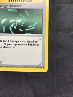 Pokemon Cards: Base Set 1st Edition Common: Energy Removal 92/102 - Image 4