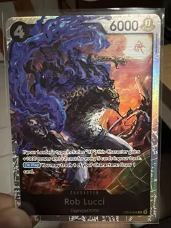 One Piece TCG Rob Lucci EB04-048 SR Near Mint In Hand - Image 1