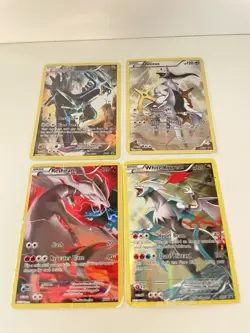 Pokemon Trading Card Game Lot Arceus Dialga White Kyurem Reshiram 4 Cards - Image 1