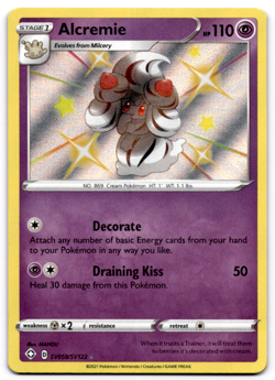 Alcremie SV058/SV122 Shining Fates Shiny Vault NM Shiny Holo Rare Pokemon Card - Image 1