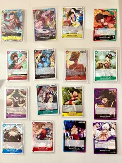 Monkey.D.Luffy 16 Card Mixed Lot - One Piece TCG Near-Mint Promos Foils & More - Image 1