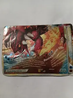Pokemon Kyogre & Groudon Legend Holo Card 88/90 2010 extremely heavy play - Image 1