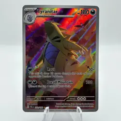Pokemon Tyranitar Illustration Rare Holo 180 HP Card 222/193 Sv02 Paldea Evolved - Image 1