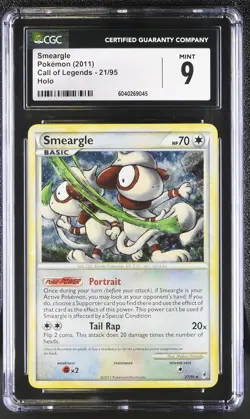 CGC 9 MINT Smeargle 2011 Call of Legends 21/95 Holo Pokemon Card - Image 1