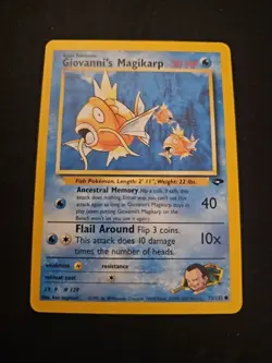 Pokemon TCG Giovanni's Magikarp Gym Challenge Card 73/132 Unlimited LP Vintage - Image 1