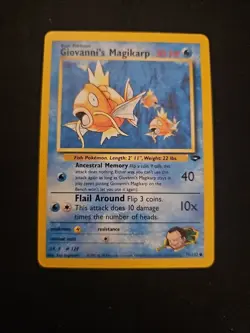 Pokemon TCG Giovanni's Magikarp Gym Challenge Card 73/132 Unlimited LP Vintage - Image 2