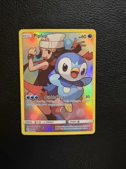 Pokemon TCG Piplup Holo Secret Rare Card Cosmic Eclipse 239/236 - Image 1