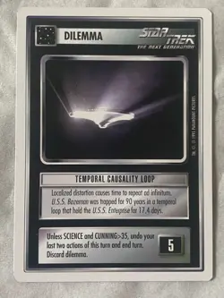 Star Trek CCG 1E WB95 TEMPORAL CAUSALITY LOOP Rare Card NEVER PLAYED - Image 1