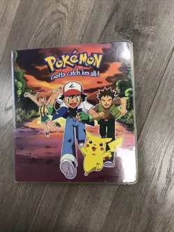 Vintage Pokemon 3 Ring Binder 1999 Nintendo Gotta Catch ‘Em All W 45 Card Pages - Image 1