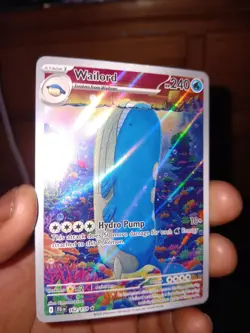 Pokemon TCG Wailord 162/159 Journey Together Illustration Rare Holo Card - Image 2